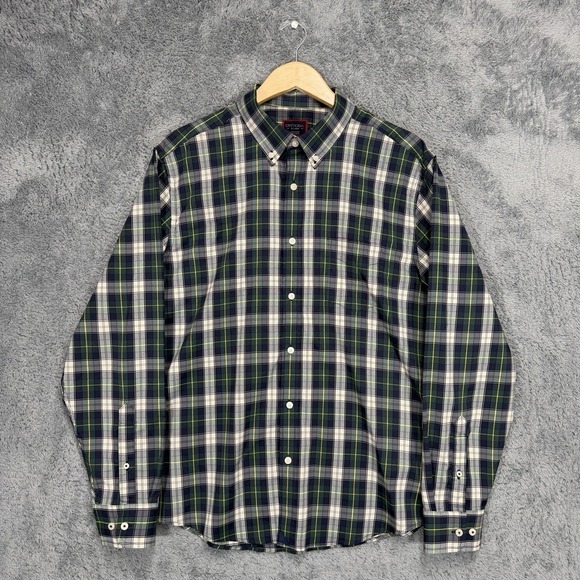 UNTUCKit Other - Untuckit Dole Shirt Mens XL Green Plaid 100% Polyester Long Sleeve Button Down